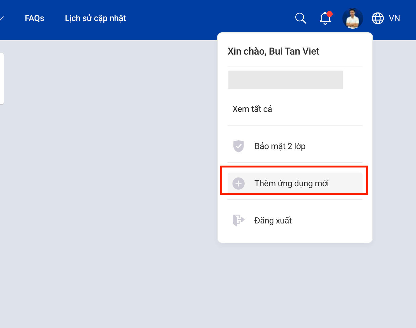 Thêm ứng dụng mới